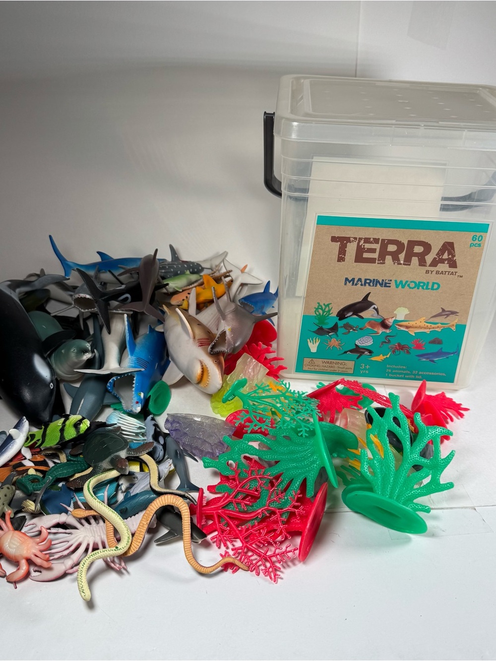 Terra By Battat Marine World Sea Creatures Incomplete W/ Extras 78 Toy Figures